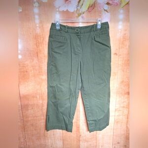 Dress Barn Green Cropped Pants Size 8P